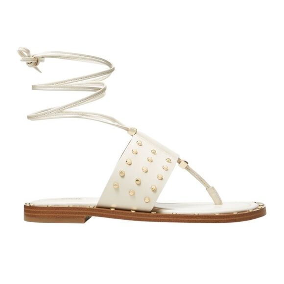 NWOT MICHAEL KORS JAGGER STUDDED STAPPY TIE SANDALS WOMENS SIZE 9.5‎ - Picture 3 of 9